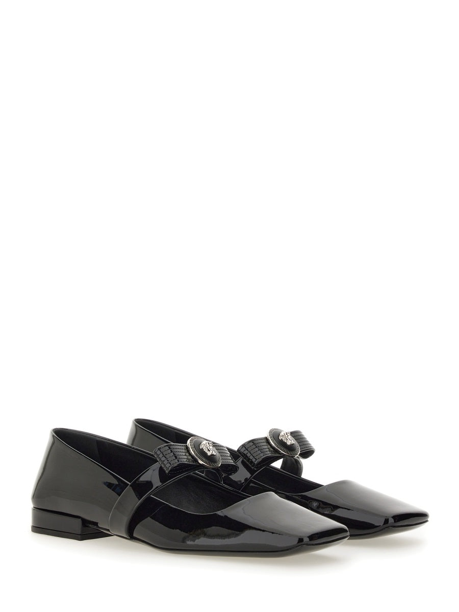 Versace Flat Shoes - Black | Wanan Luxury