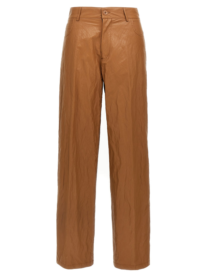 Leather-Effect Pants Brown
