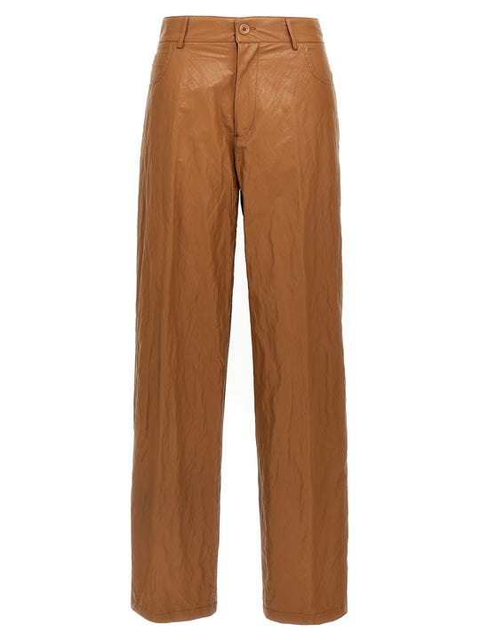 Leather-Effect Pants Brown