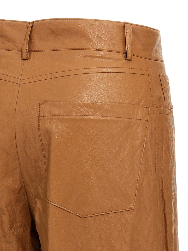 Leather-Effect Pants Brown