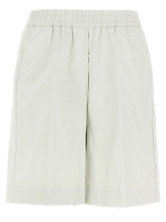 Leather-Effect Bermuda Shorts Bermuda And Short White