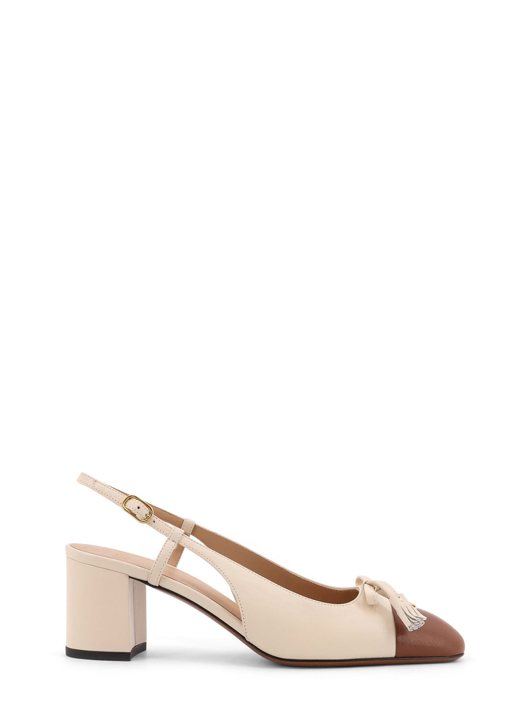Valentino Garavani With Heel - BUTTER WHITE/TOBACCO | f87f69d6a92f46d39bfcbbe086ecb5b7c823d0d4