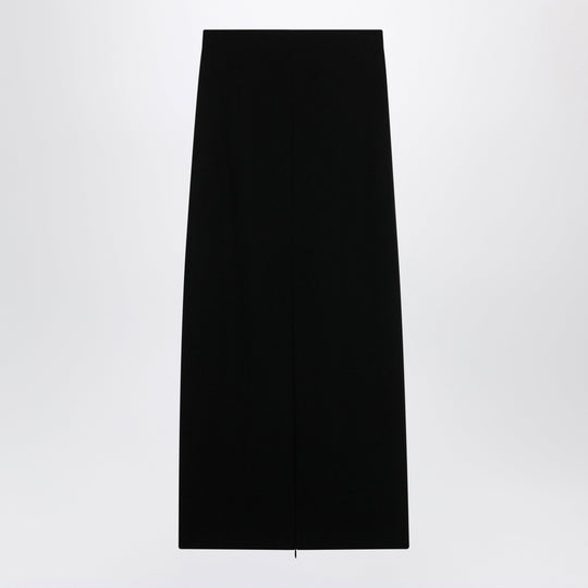 Iphora High-Waisted Wool Column Skirt In Black