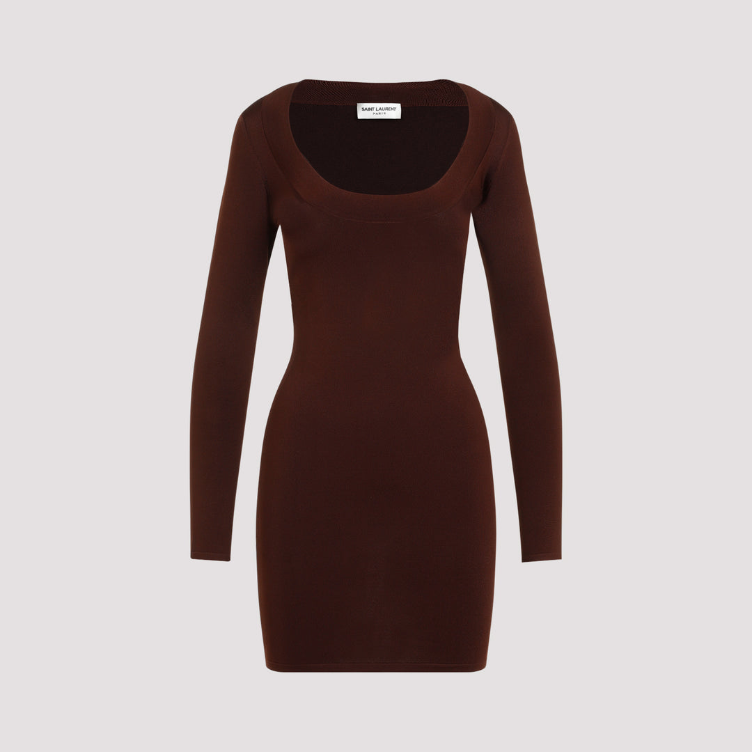 Saint Laurent Mini dresses - Brown | 63908f66988ef2da3669bee3f6b138fd558fe0de