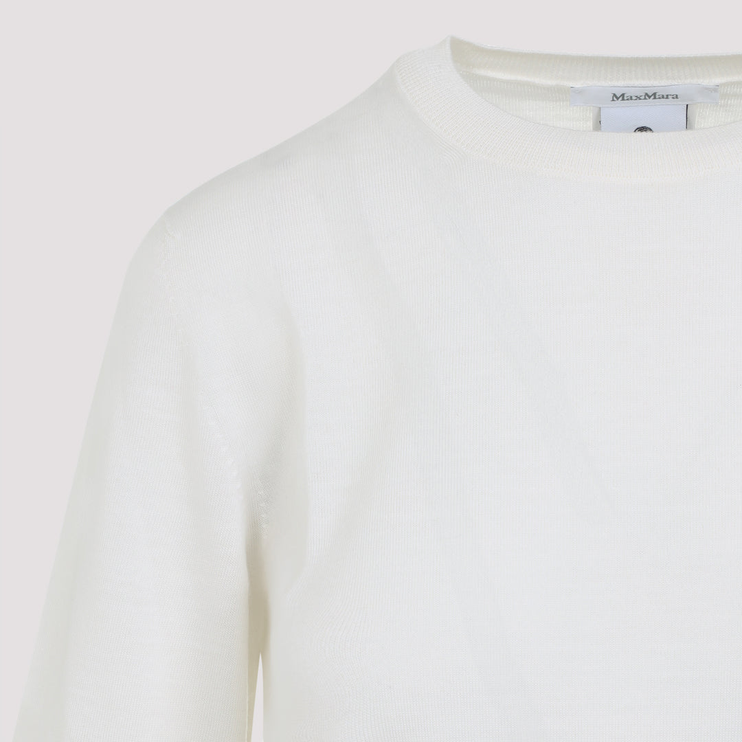Max Mara Round neck - White | d272e3247a9dd73d075a18d09da8b08f5fd8a3b6