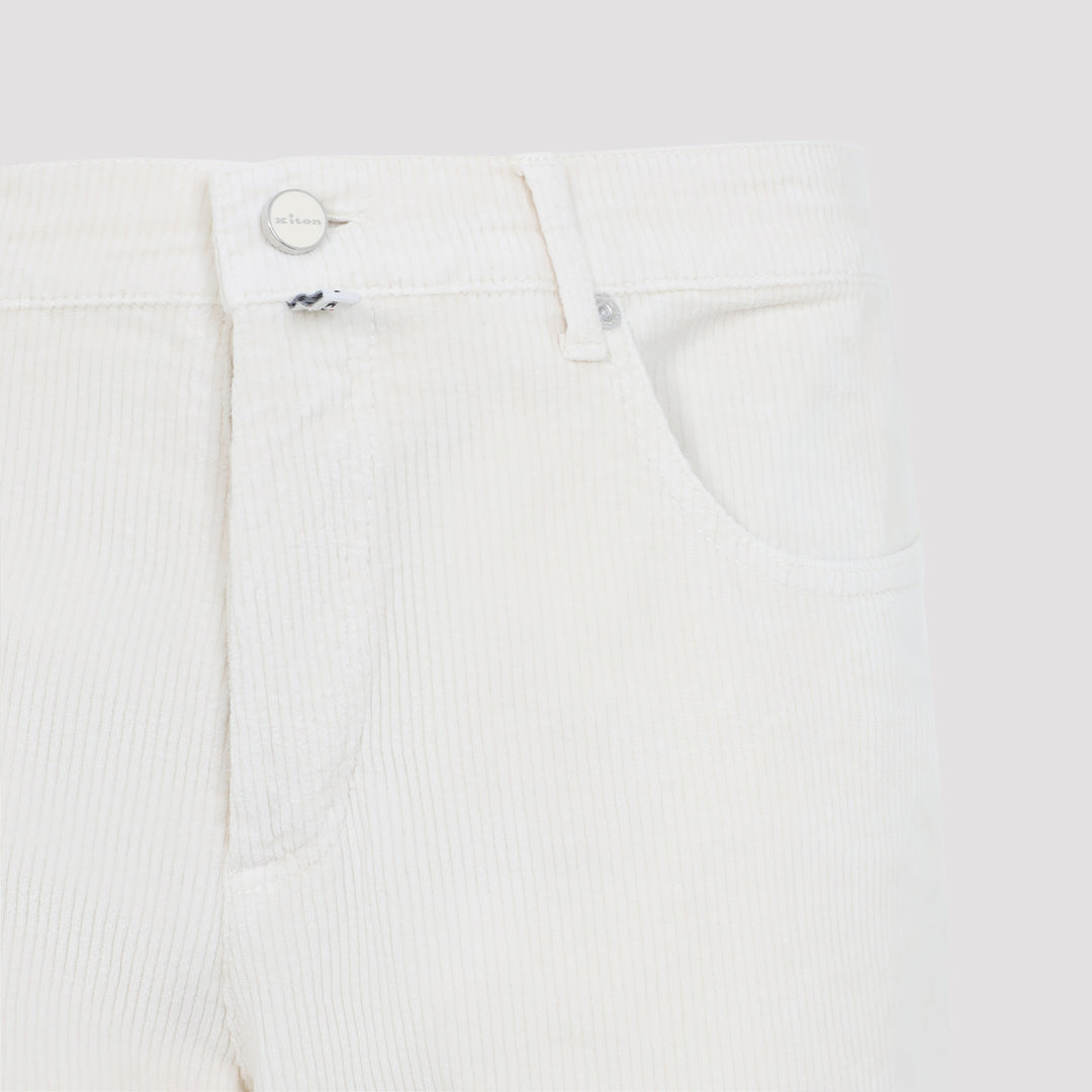 Kiton Regular & straight leg - White | b8adef0258ab0f0e4b2fed4d6d592176a53145e7