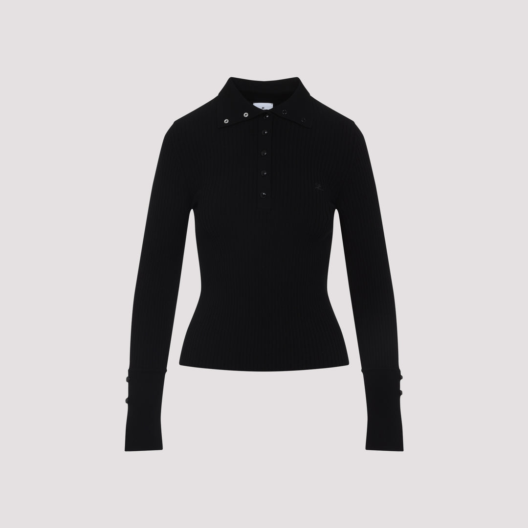 Courreges Polo - Black | 1ce8f4c0633ba1f26ccc5794207faceeccf14605