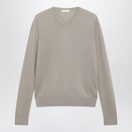 Ondre Sweater In Taupe Cashmere And Silk