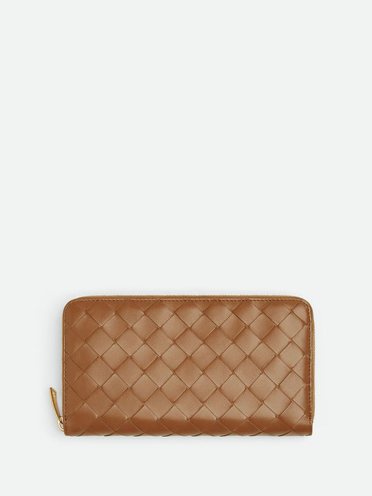 Intrecciato Zip Around Wallet