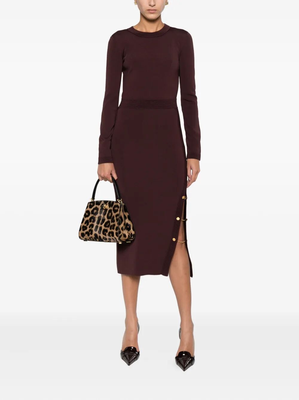 Elisabetta Franchi Midi dresses - Red | 99e60f8e75a176bf6fc82bc65449e39c0f5cbfb5