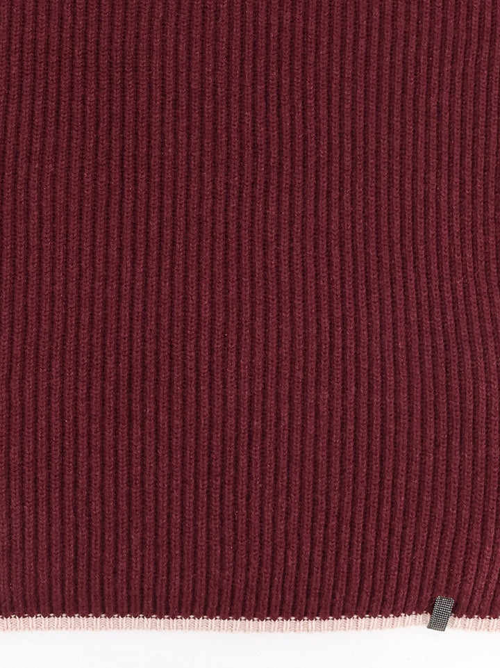 Brunello Cucinelli Scarfs - AMARANTO+BEIGE | cf965d389a373e779b8f8b079f86b5cd857b1334