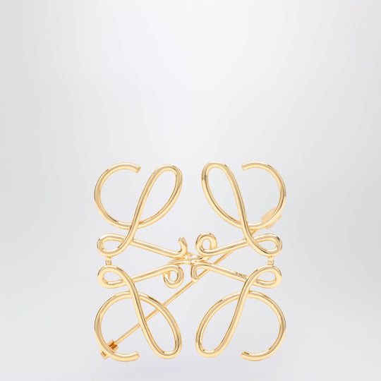 Anagram Brooch In Gold Metal