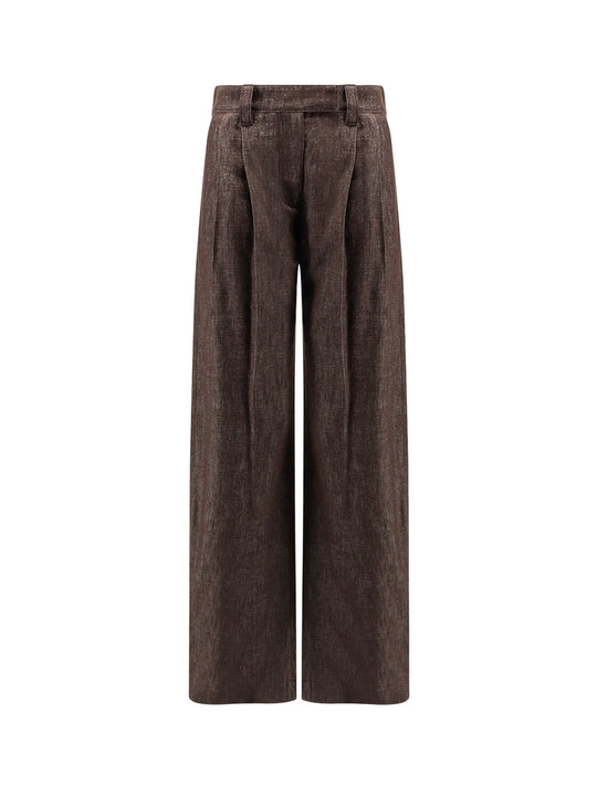 Denim Trousers With Lurex Profile