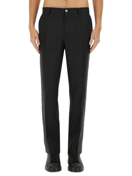 Stretch Linen Tailored Pants