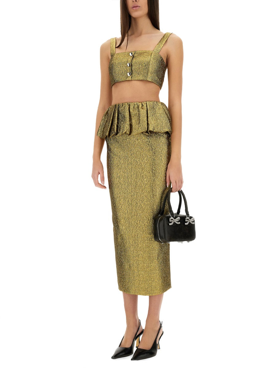 Self-Portrait Skirts - Gold | Wanan Luxury
