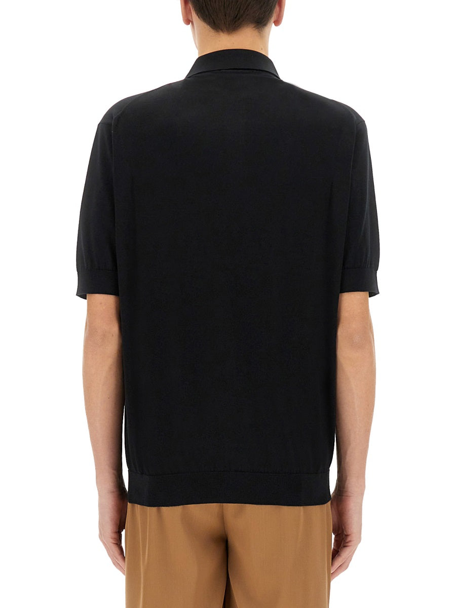 Lardini Polo - Black | Wanan Luxury