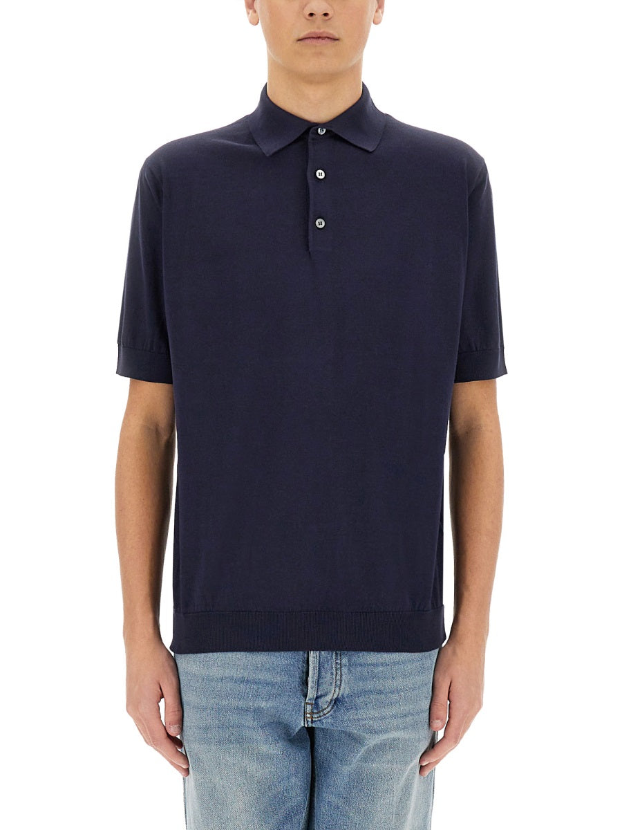 Lardini Polo - Blue | Wanan Luxury
