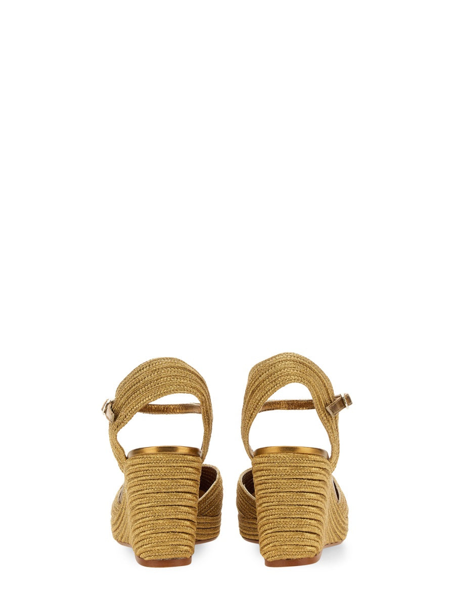 Castañer Wedges - Gold | Wanan Luxury