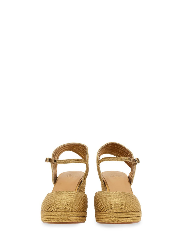 Castañer Wedges - Gold | Wanan Luxury