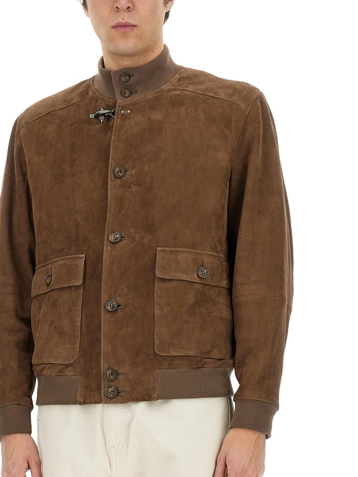 Fay Leather Jackets - Brown | Wanan Luxury