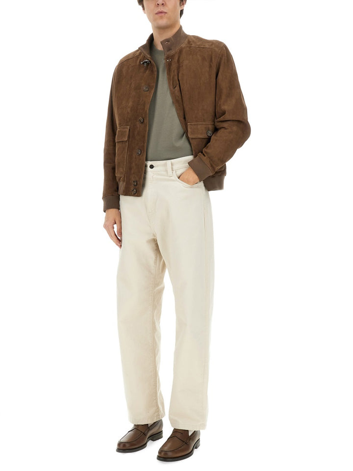 Fay Leather Jackets - Brown | Wanan Luxury