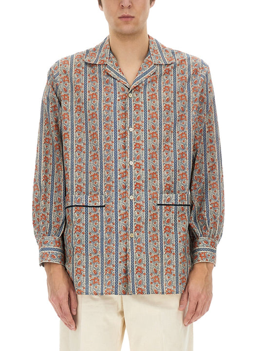 Pajama Shirt With "Voyage Imaginaire" Print