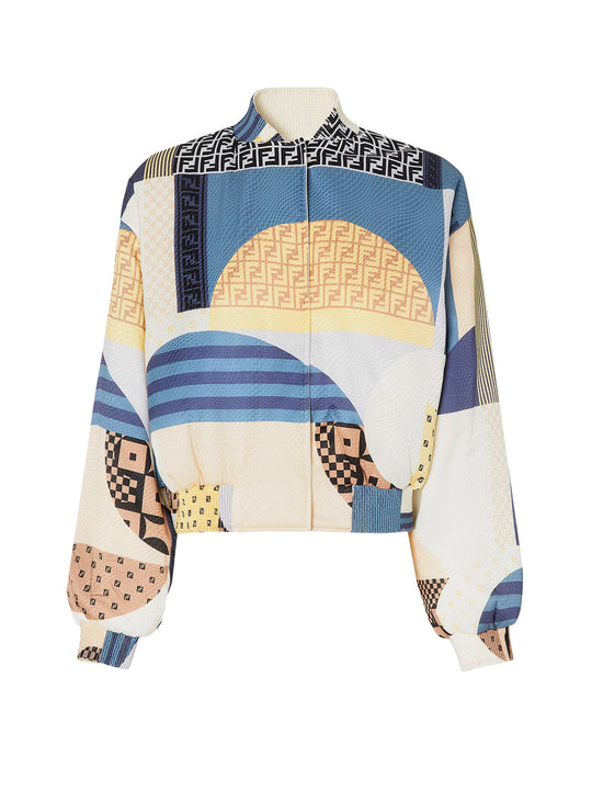 Reversible Patchwork Silk Bomber