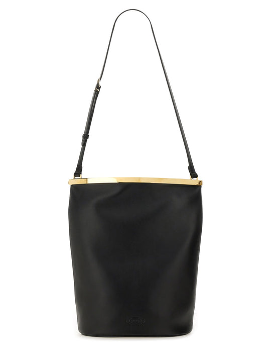 Small Leather Bucket Bag