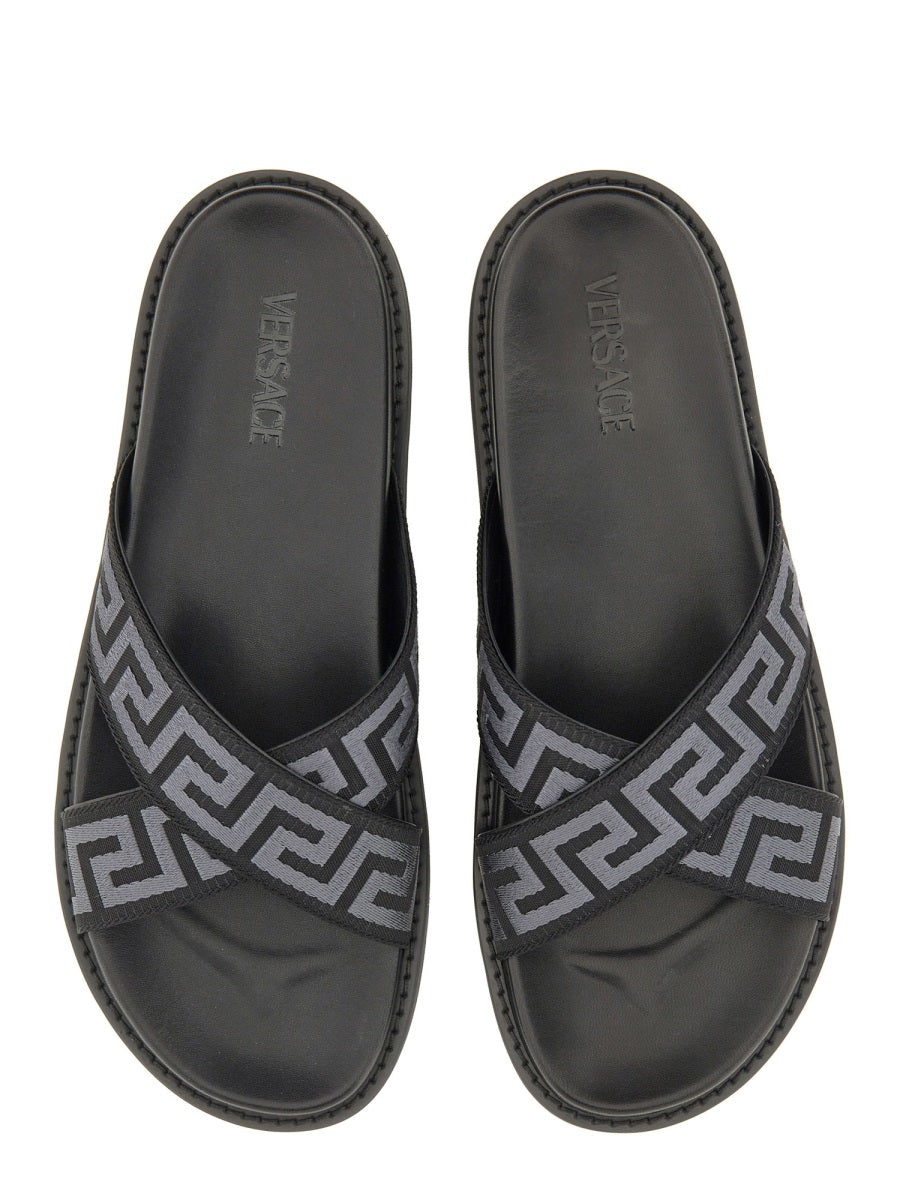 Versace Sandals - Black | Wanan Luxury