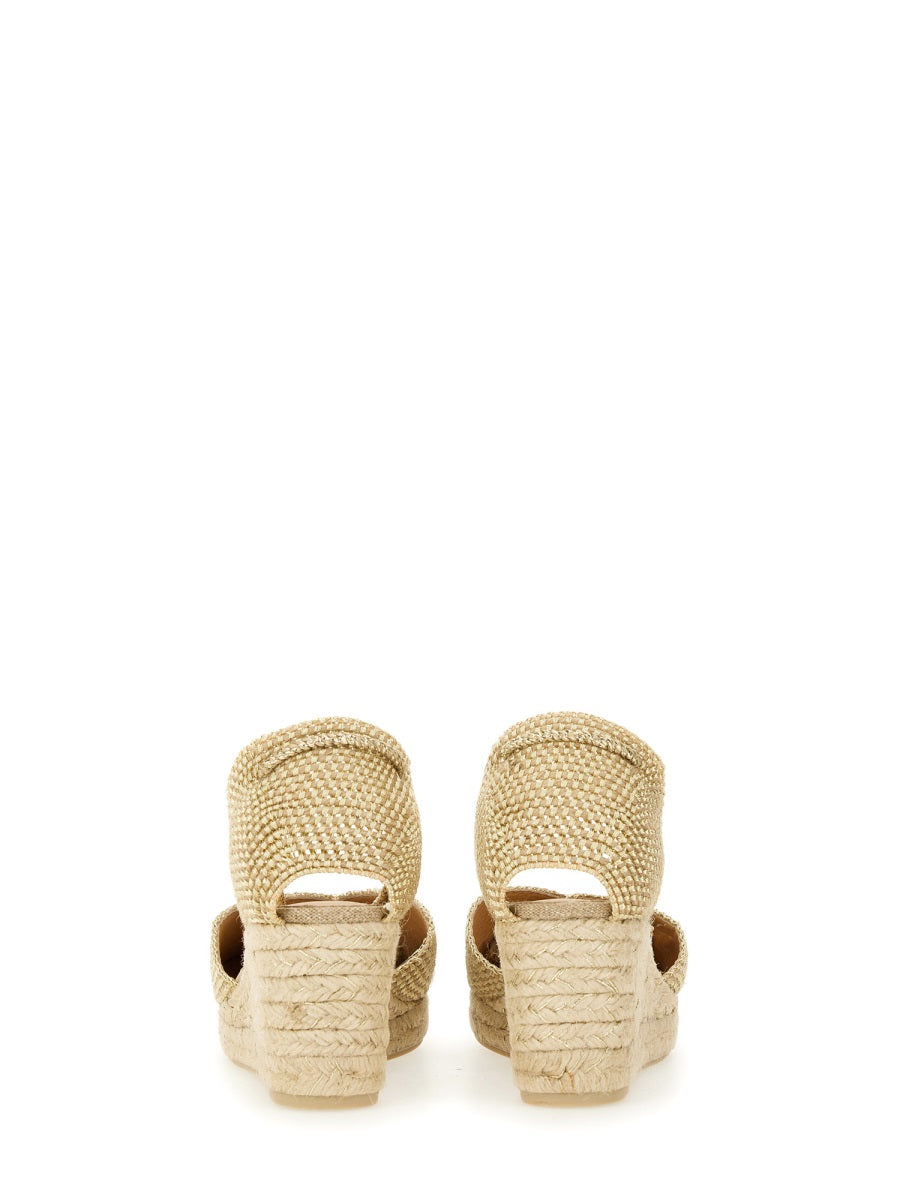Castañer Wedges - Gold | Wanan Luxury