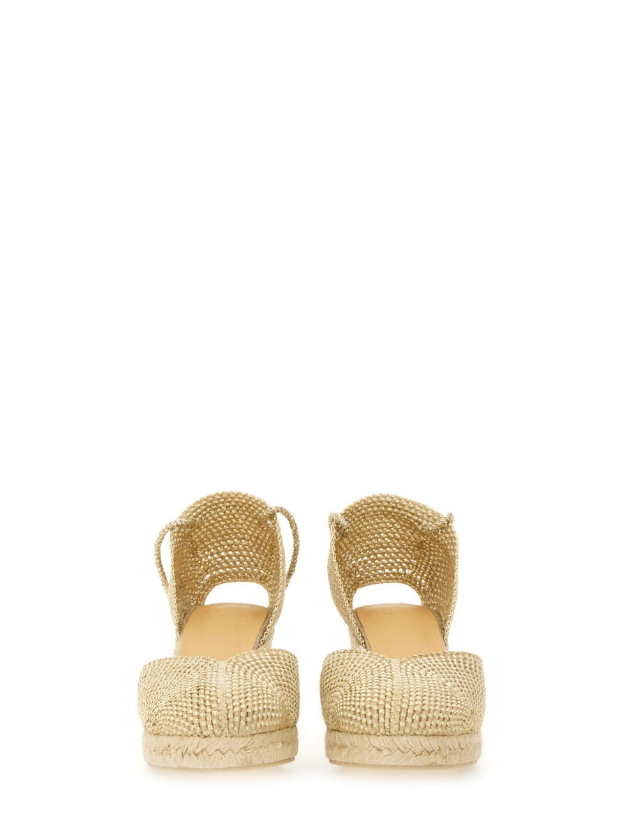 Castañer Wedges - Gold | Wanan Luxury