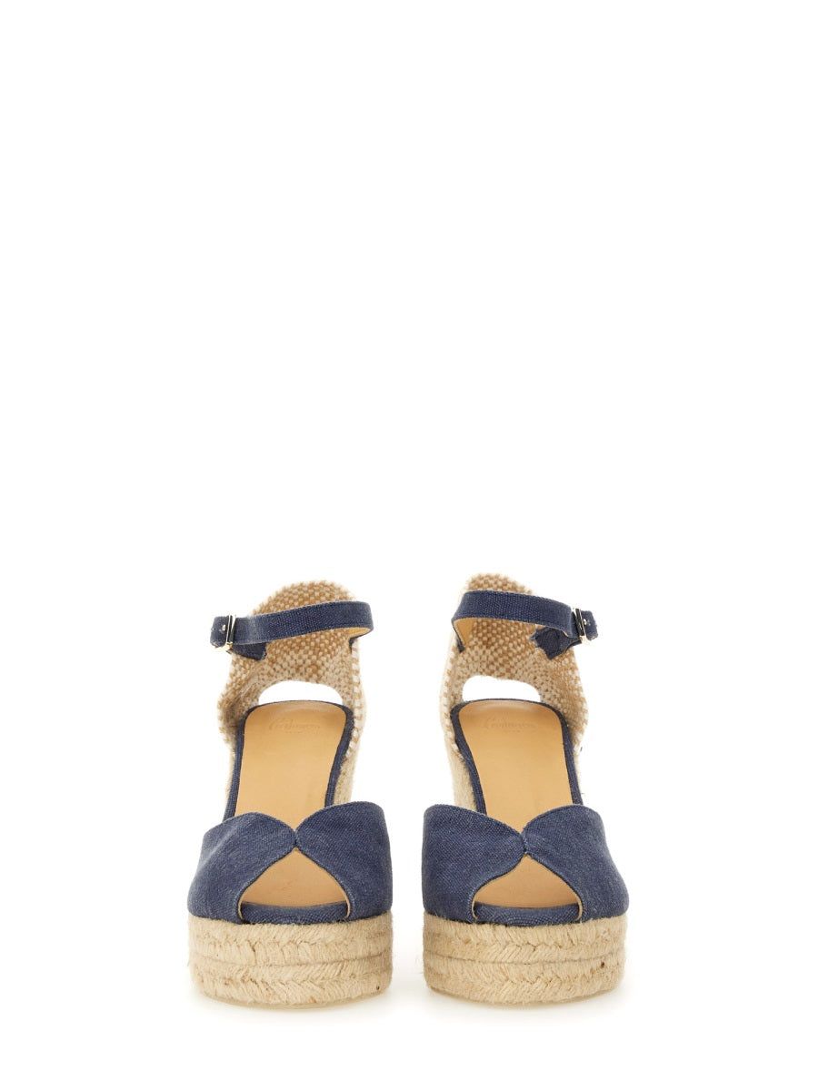 Castañer Wedges - Blue | Wanan Luxury