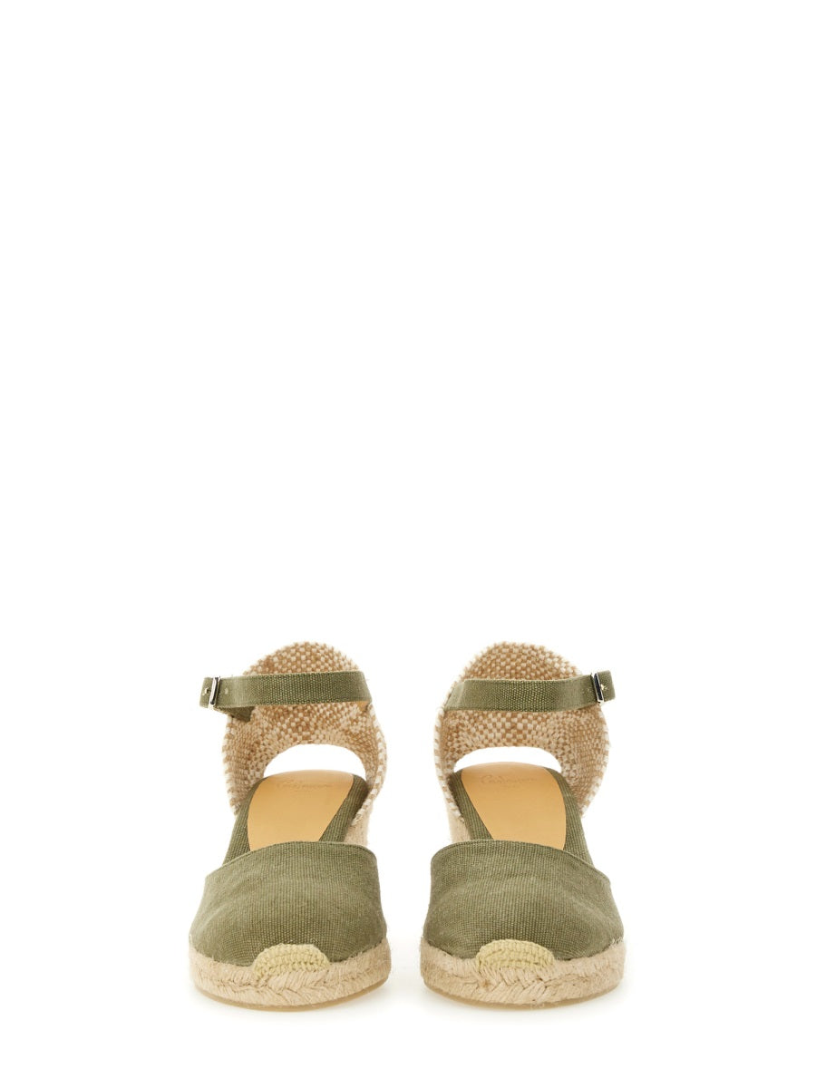 Castañer Wedges - Green | Wanan Luxury