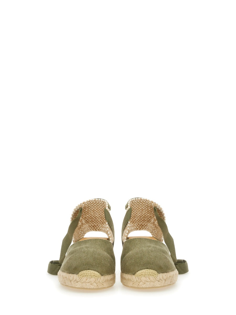 Castañer Wedges - Green | Wanan Luxury