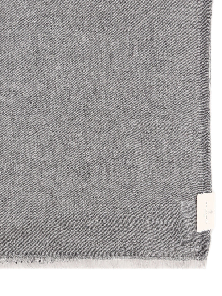 Brunello Cucinelli Scarfs - DARK AND LT GREY | 14ba2630e22d3a1e3a51fbdf0365446d21fbffac