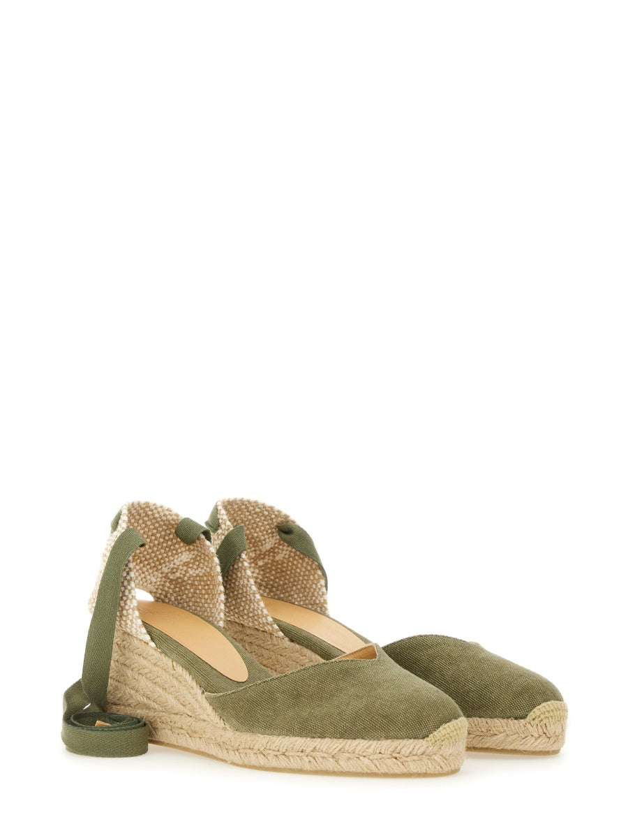 Castañer Wedges - Green | Wanan Luxury