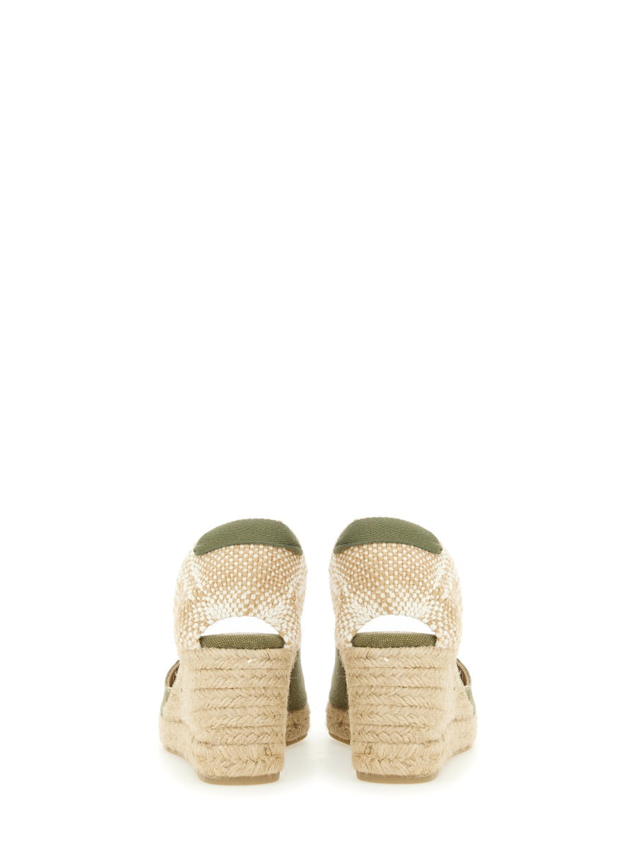 Castañer Wedges - Green | Wanan Luxury