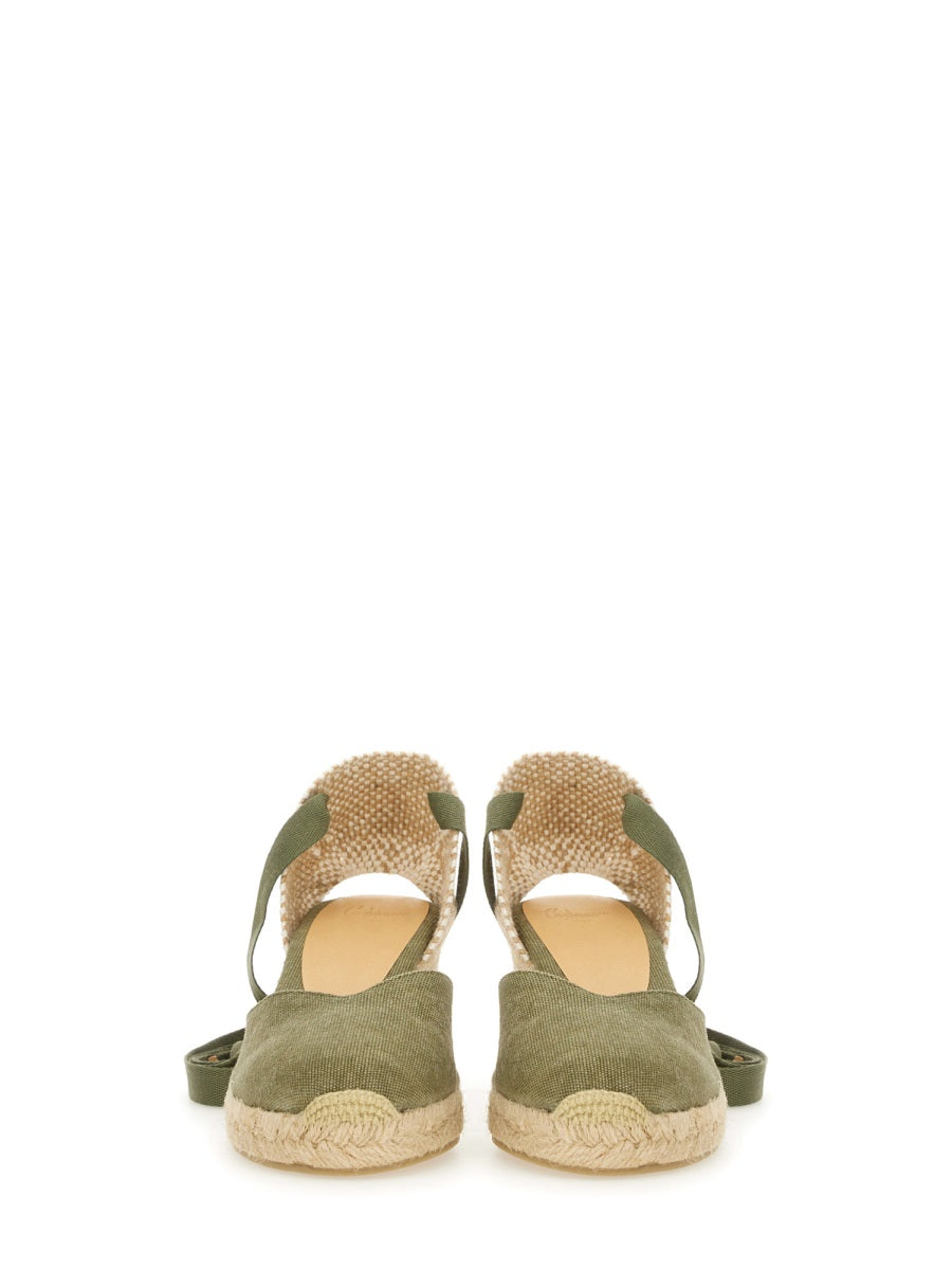 Castañer Wedges - Green | Wanan Luxury