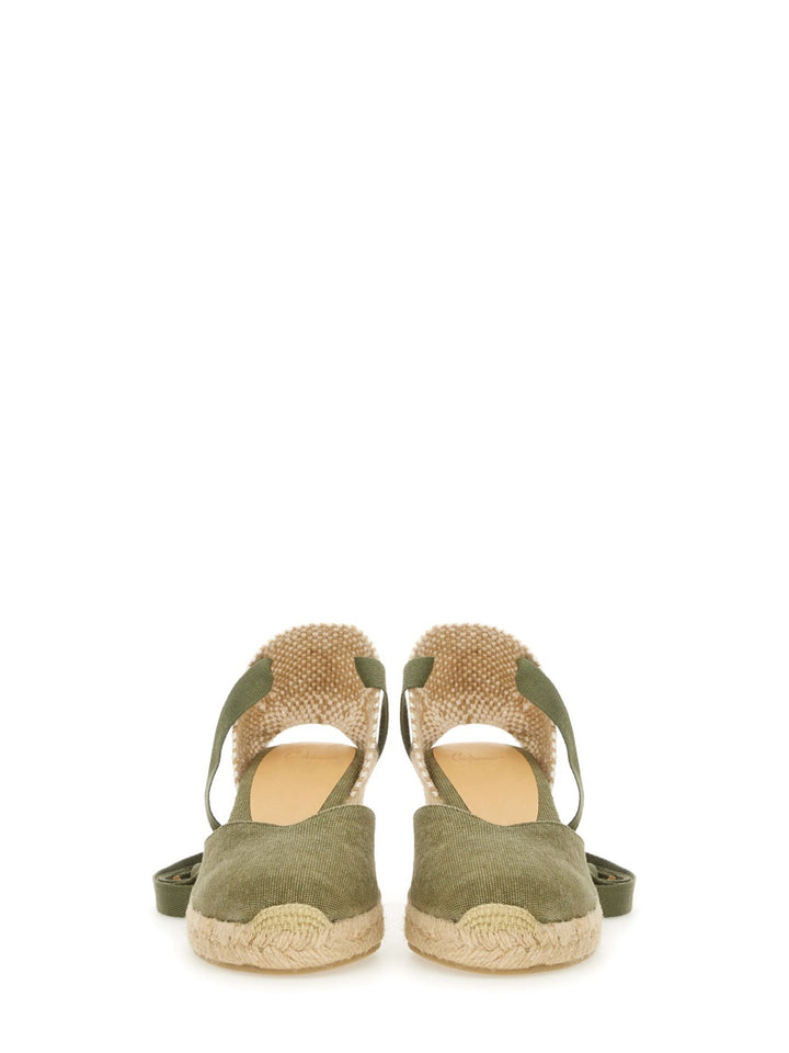 Castañer Wedges - Green | Wanan Luxury