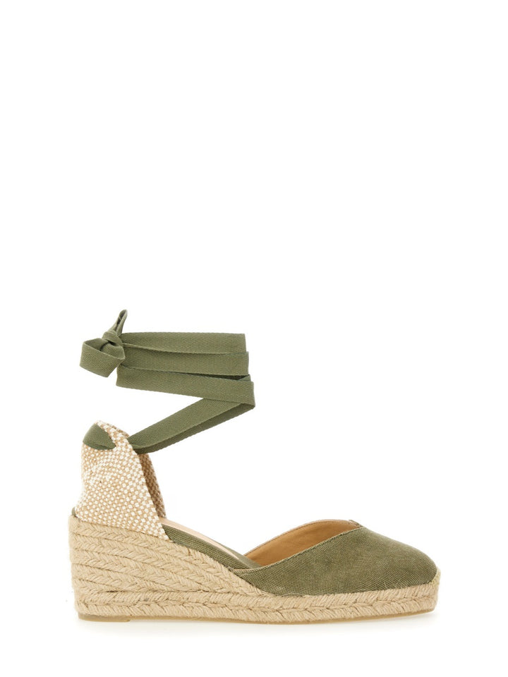Castañer Wedges - Green | Wanan Luxury