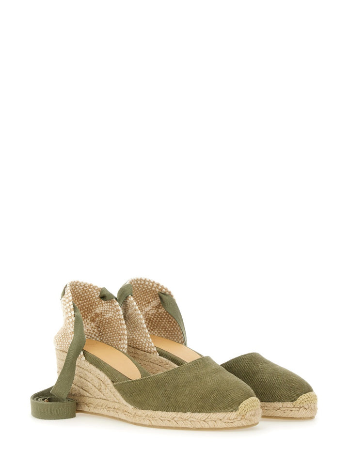 Castañer Wedges - Green | Wanan Luxury