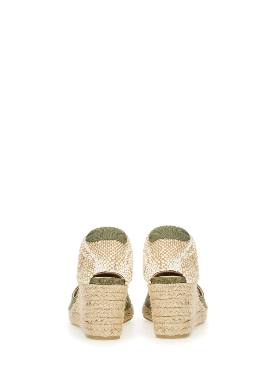 Castañer Wedges - Green | Wanan Luxury
