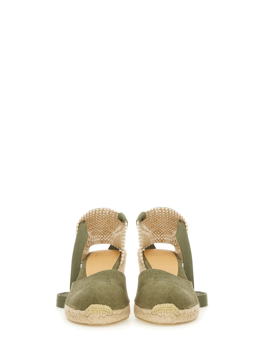 Castañer Wedges - Green | Wanan Luxury