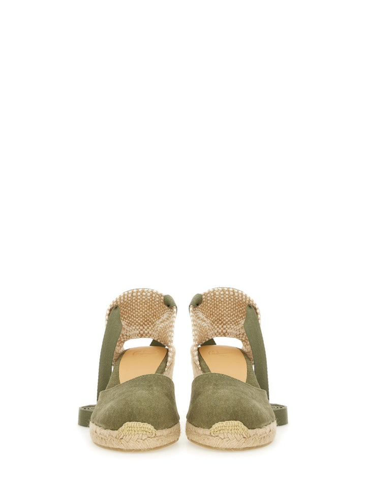 Castañer Wedges - Green | Wanan Luxury