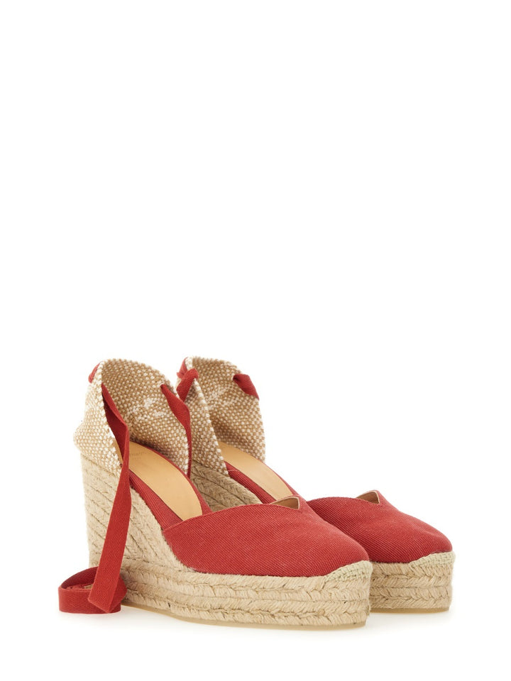 Castañer Wedges - Red | Wanan Luxury