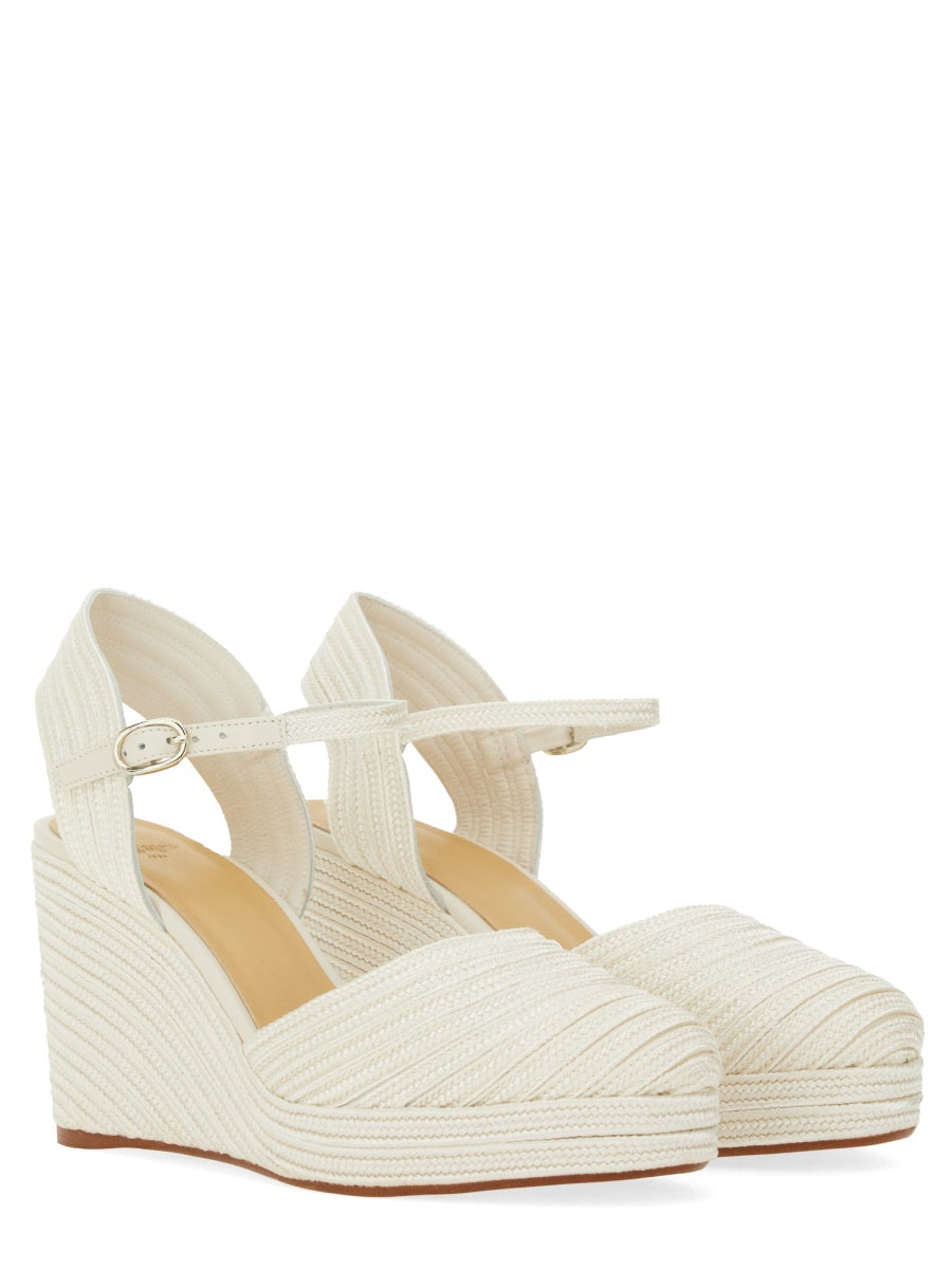 Castañer Wedges - White | Wanan Luxury