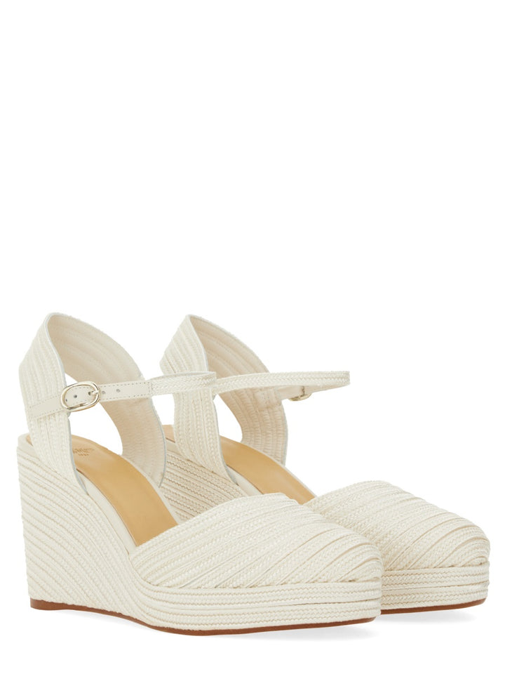 Castañer Wedges - White | Wanan Luxury