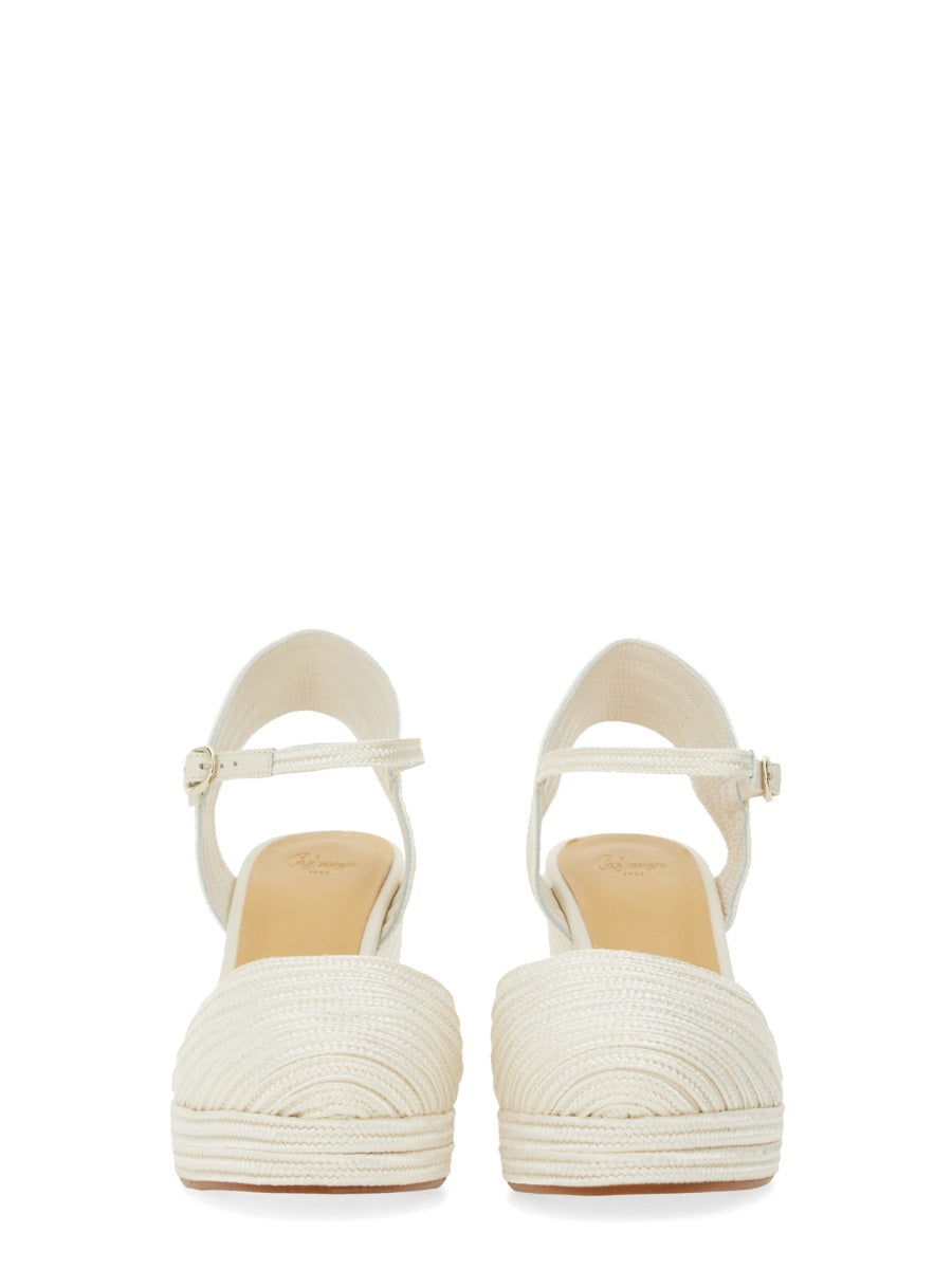 Castañer Wedges - White | Wanan Luxury