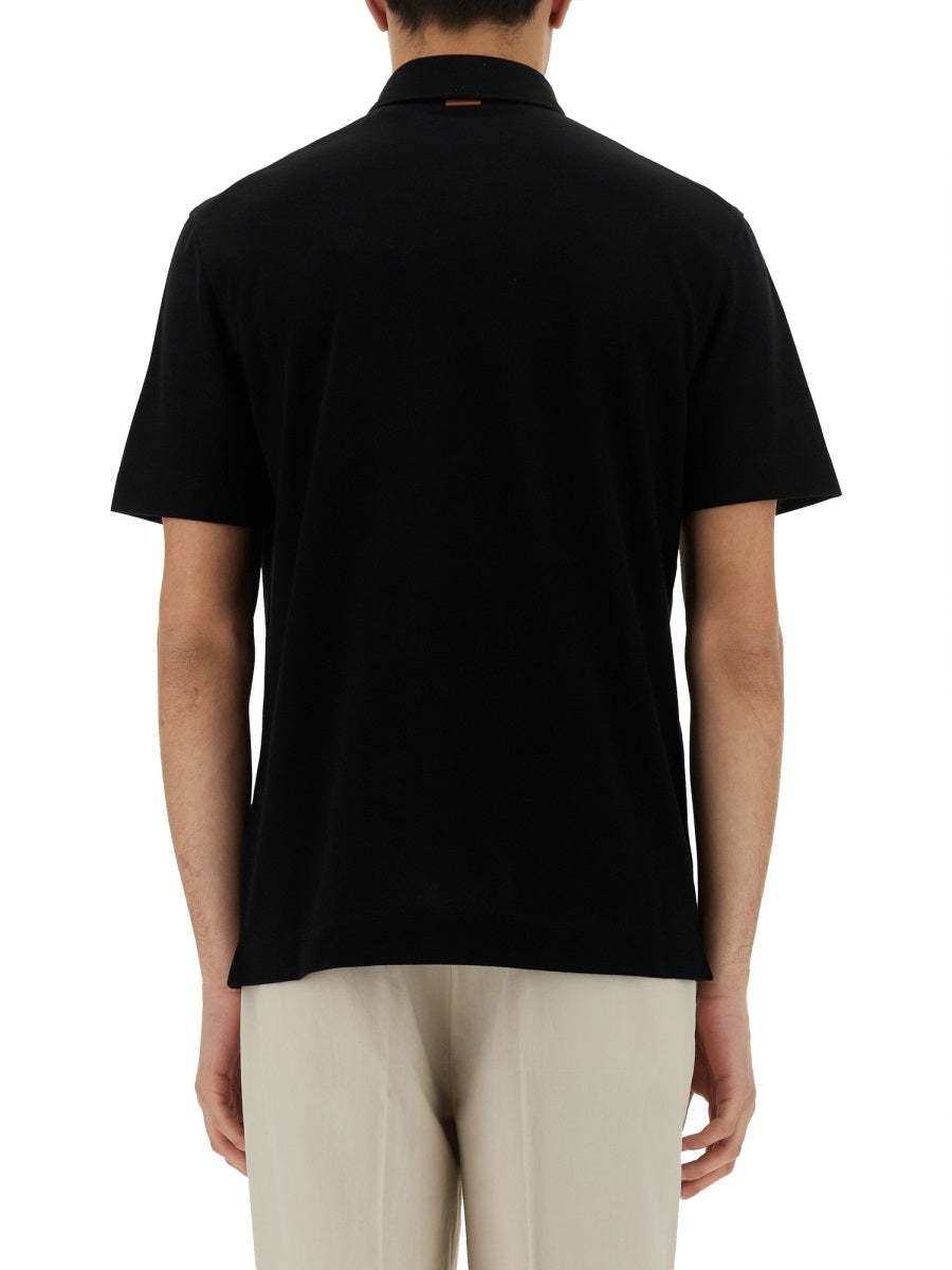Zegna Polo - Black | Wanan Luxury