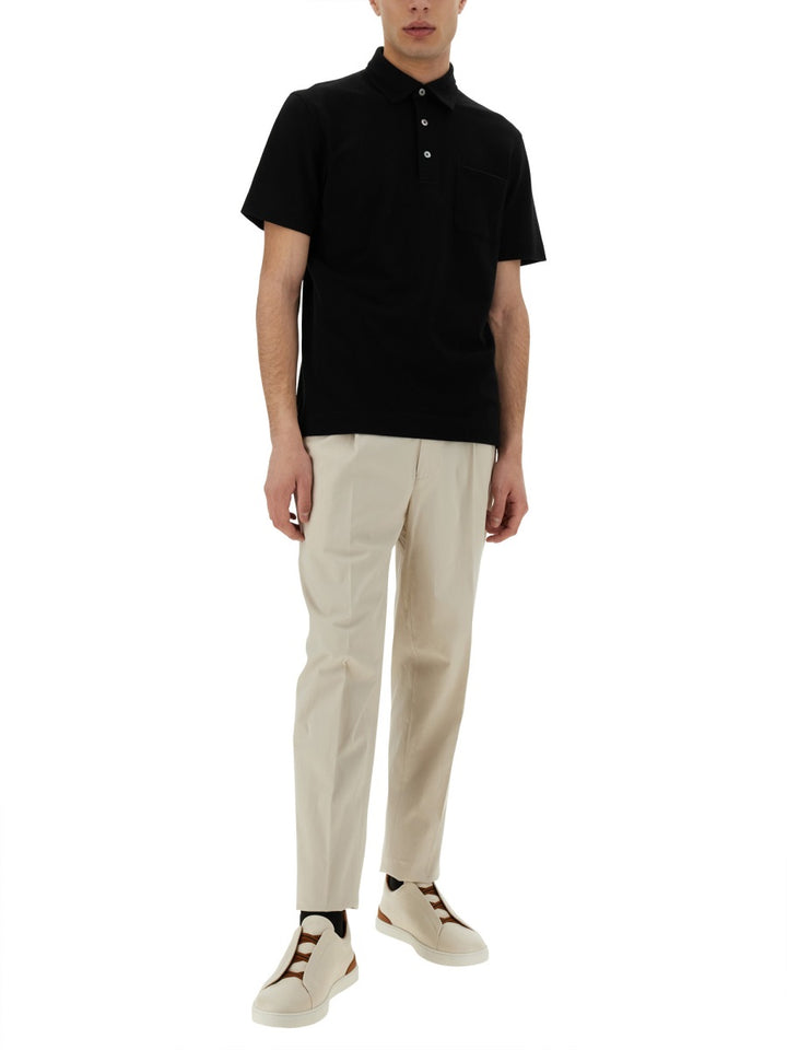 Zegna Polo - Black | Wanan Luxury